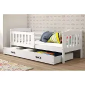 BMS KUBUŚ - Eenpersoons Bed - 90x200 cm - Wit