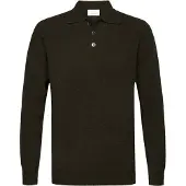 Profuomo polo lange mouw donkergroen