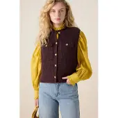 Sissy-Boy Donkerbruin gebreid gilet | Maat: L