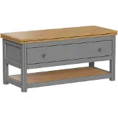 Vicco Vikla Salontafel – 100 x 40 cm uitschuifbaar Antraciet/eiken