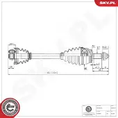 ESEN SKV 40SKV124 Aandrijfas