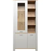 Mäusbacher Nele vitrinekast van houtmateriaal 2 deuren 1 omraamde deur met glas 96x203x44 cm