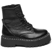 Steve madden Jskylar leren veterboots zwart Meisjes Leer - maat 33