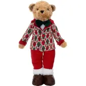 Intratuin Kerstfiguur Yende Beer Man Rood 25 X 12 X 71 Cm