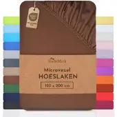 NatureMark Microvezel hoeslaken in vele maten en kleuren, 120x200cm chocoladebruin