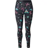 Ulla Popken Leggings turquoise / roodviolet / zwart