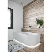 Riho Ligbad halfvrijstaand desire corner rechts 184x84x60 acryl glans wit met led verlichting incl. Sifon & pootset