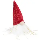 FÉÉRIC LIGHTS AND CHRISTMAS Kerst Verlichte Kabouter - Ø6cmxH13cm - Rood