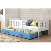 BMS - Youth Bed - 90x200 cm - Wit/Blauw