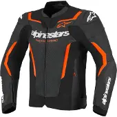 Alpinestars GP Force V2 Airflow, leren jas geperforeerd ,Zwart/Neon-Rood/Wit ,58