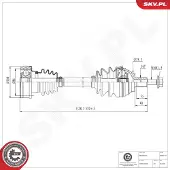 ESEN SKV 40SKV175 Aandrijfas