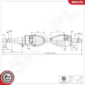 ESEN SKV 40SKV205 Aandrijfas