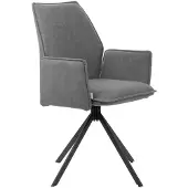 Homla LUGRO - Swivel Chair - Grijs - 56x60x82 cm