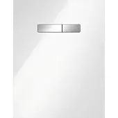 Tece TECElux - Bovenste bedieningsglasplaat met handmatige bediening, wit glas/glanzend chroom 9650001