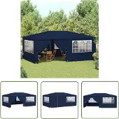 The Living Store De Living Store Profi-Partytent met zijwanden, 4x6 meter, blauw, 90 g/m²