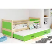 BMS - Pull-Out Youth Bed - 90x200 - Pine/Green