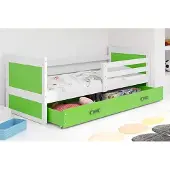 BMS - Enkeldbed - 90x200 cm - Jeugd - Wit/Groen