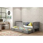 BMS - Kinderbed - 80x160 - Graphiet - Met Uittreklaar Lade