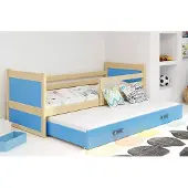 BMS - Jeugdbed met Uittrekfunctie - 90x190 cm - Blauw
