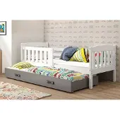BMS - KUBUŚ - 90x190 Extensible Jeugdbed met Lade - Wit/Graphiet