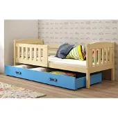 BMS - Jeugdbed KUBUŚ - 90x200 cm - Pine/Blue