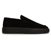 Manfield Zwarte suède loafers | Maat 43