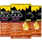 Garnier 3x Olia Permanente Haarkleuring 7.40 Intens Koper