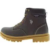 U.S. POLO ASSN. Veterboots donkerbruin / rood / wit