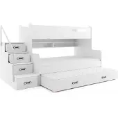 BMS - Jeugdbed - 120x200 - Wit - Inclusief Matras en Lade