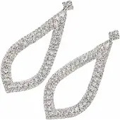 Charme Bijoux Oorbellen- Grace- strass-extra lang-8.5 cm-
