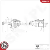 ESEN SKV 40SKV050 Aandrijfas