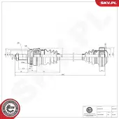 ESEN SKV 40SKV042 Aandrijfas