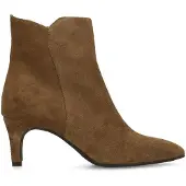 Manfield Taupe suède enkellaarsjes | Maat 39