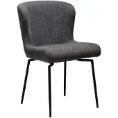 Dan Form Glam Dan-Form eetkamerstoel draaivoet bouclé donkergrijs.