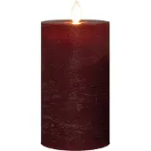 Annas collection Oplaadbare led kaars 7,5 x 12,5 cm | Bordeaux | Bewegende vlam