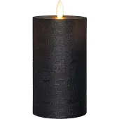 Anna's Collection Oplaadbare led kaars 7,5 x 12,5 cm | Zwart | Bewegende vlam