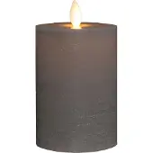 Anna's Collection Oplaadbare led kaars 7,5 x 10 cm | Taupe | Bewegende vlam