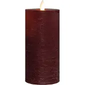 Annas collection Oplaadbare led kaars 7,5 x 15 cm | Bordeaux | Bewegende vlam