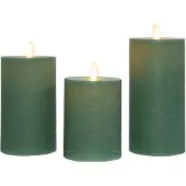 Annas collection LED Stompkaars Groen D 7,5 H 15 Cm 3 Stuks