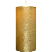 Annas collection Oplaadbare stompkaars 7,5 x 15 cm | Goud | Bewegende vlam
