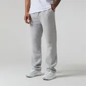Closure London Heren Relaxte Joggingbroek met Open Zoom Lichtgrijs Gemêleerd
