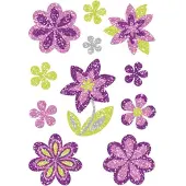 Herma Stickers bloemen, de diamant glitters - 10 stuks