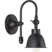 Ks Verlichting - wandlamp - Pasco - messing - muurlamp - E27 - antiek - zwart