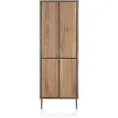 Henders & Hazel Trapani kledingkast 4 deuren mangofineer/metalen frame 75x210 cm