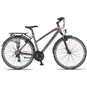 Altec Legarda, 28 inch (49 cm), damesfiets, 24-speed, velgremmen, antracietkleur