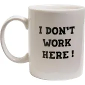 Mister tee - Don´t Work Here Mok/beker - Wit