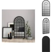 vidaXL Spiegel 90x45 cm ijzer zwart