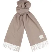 Profuomo sjaal beige effen lamwol
