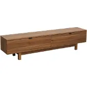 Oviala - Rechthoekige tv-kast met 2 deuren L160 cm donker hout - Juno