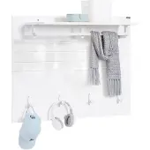 SoBuy Porte-manteau mural blanc 100x20x70 cm